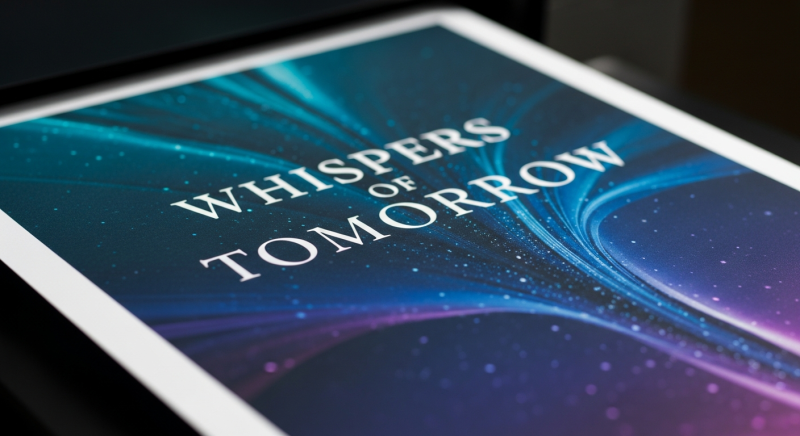 A high-quality print showing perfectly rendered, sharp text on a futuristic background, demonstrating how AI image models like Google's Nano Banana 2.0 have solved the problem of generating clear text.